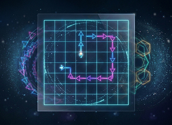 Define the Pattern — grid with movement sequence